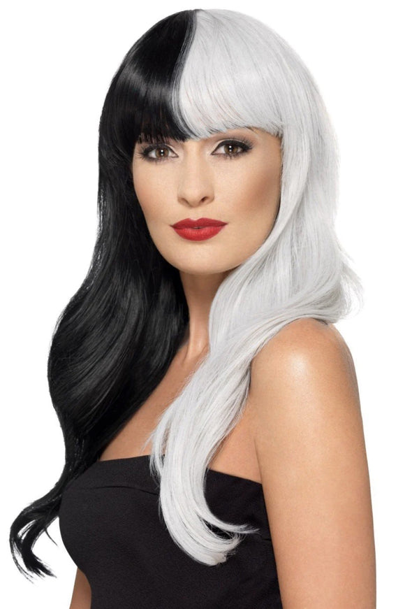 Deluxe Wig, Half & Half With Fringe